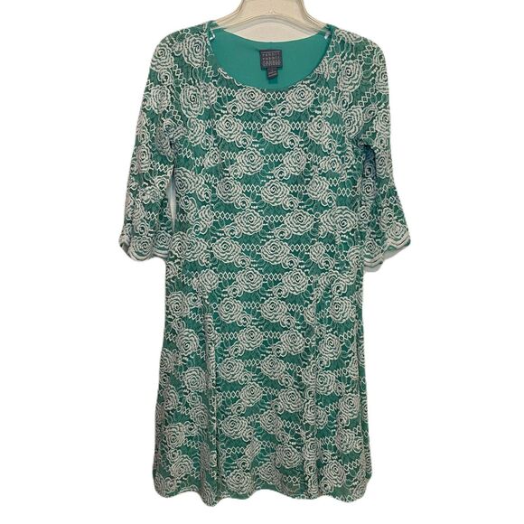 Rabbit Rabbit Rabbit Designs [4] Teal Lace Dress - Picture 3 of 5